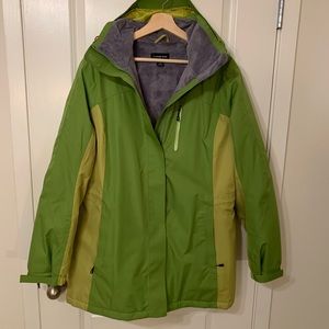 Green Lands End women’s squall parka - nearly new
